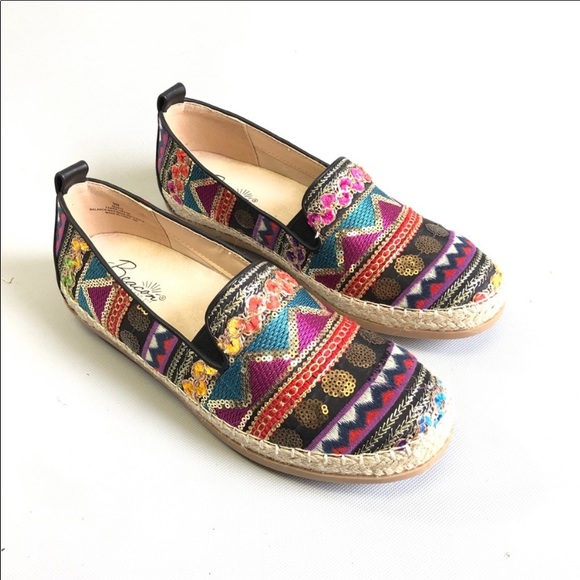 Beacon Shoes - Beacon Boho sequin mix media espadrilles